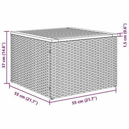 Tuinbank Set Met Kussen 6 Pcs Poly Rattan