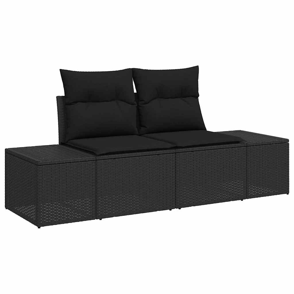 Tuinbank Set Met Kussen 8 Pcs Poly Rattan