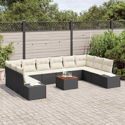Tuinbank Set Met Kussen 11 Pcs Poly Rattan
