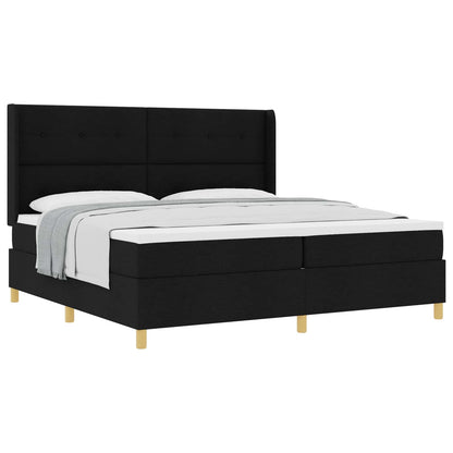 Boxspring Bed Met Matras Met Hoofdeinde Stof Zwart