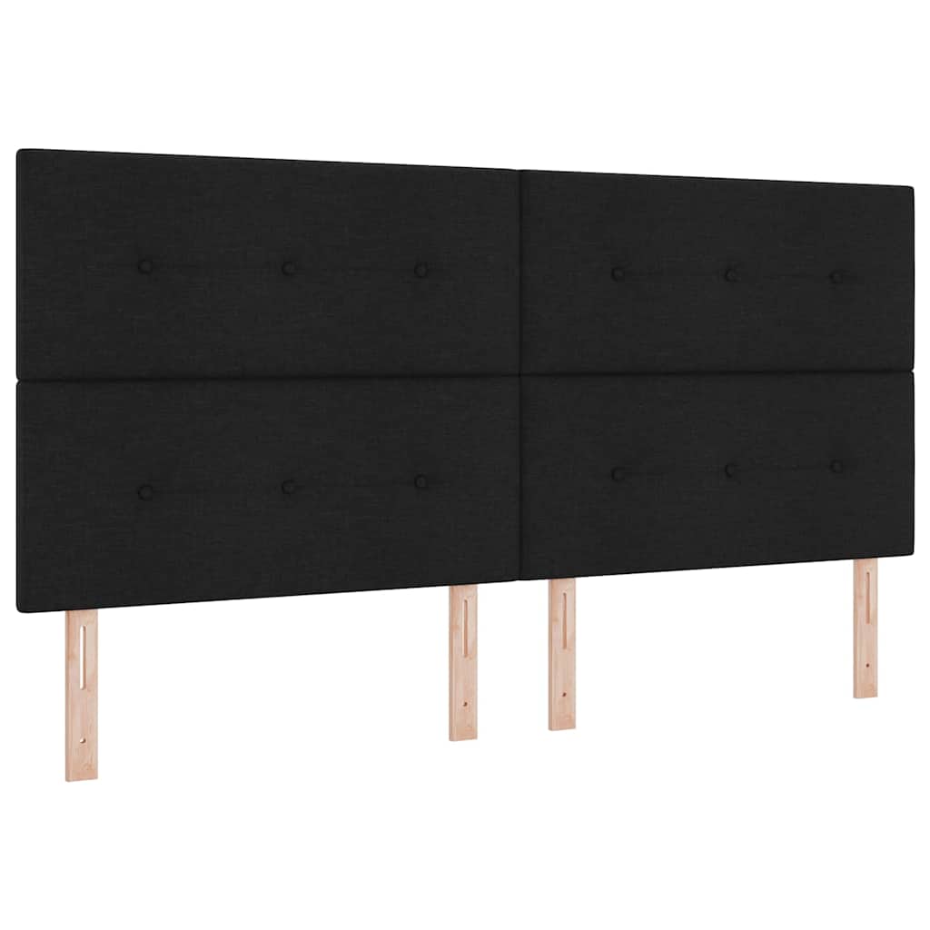 Boxspring Bed Met Matras Met Hoofdeinde Stof Zwart