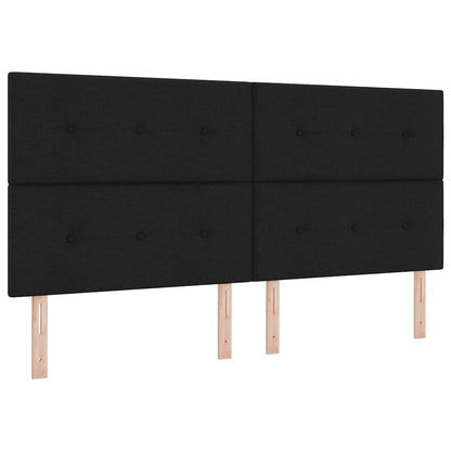 Boxspring Bed Met Matras Met Hoofdeinde Stof Zwart