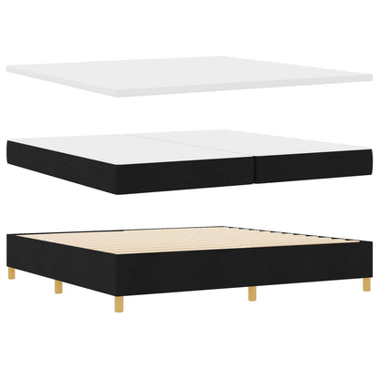 Boxspring Bed Met Matras Met Hoofdeinde Stof Zwart
