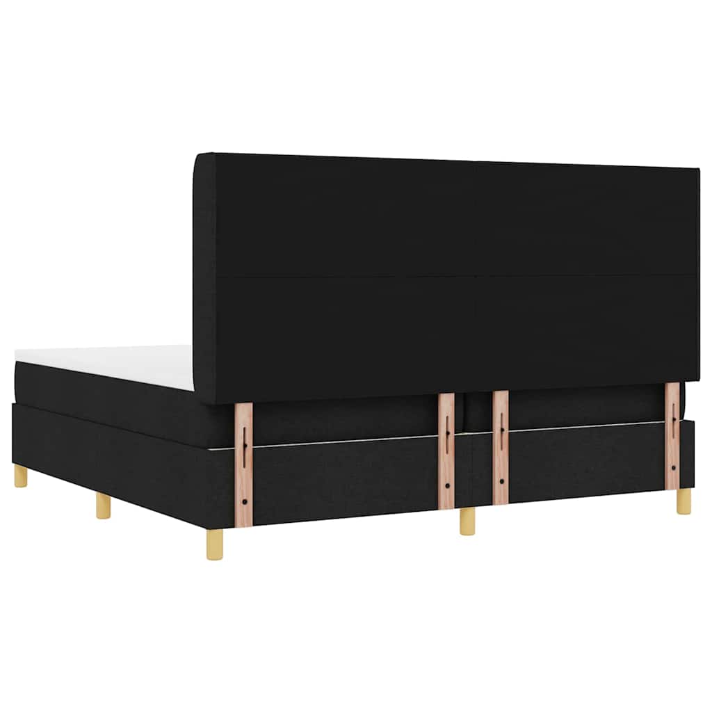 Boxspring Bed Met Matras Met Hoofdeinde Stof Zwart