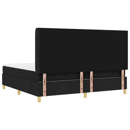 Boxspring Bed Met Matras Met Hoofdeinde Stof Zwart