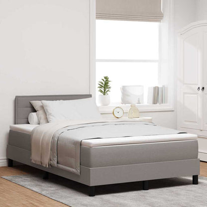 Boxspring Bed Met Matras Met Led Stof Taupe