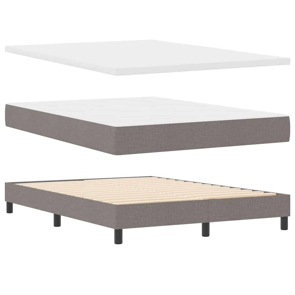 Boxspring Bed Met Matras Met Led Stof Taupe
