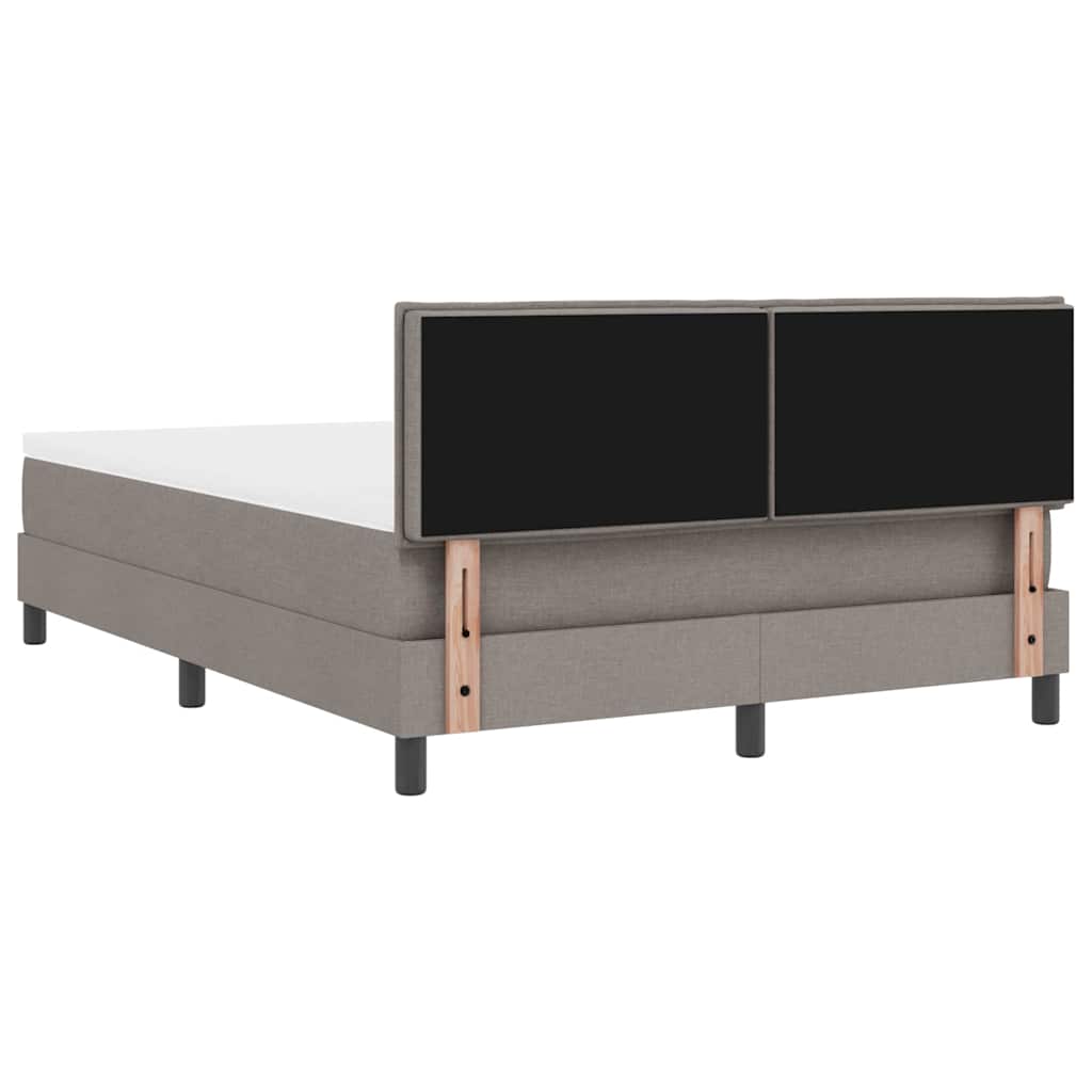 Boxspring Bed Met Matras Met Led Stof Taupe
