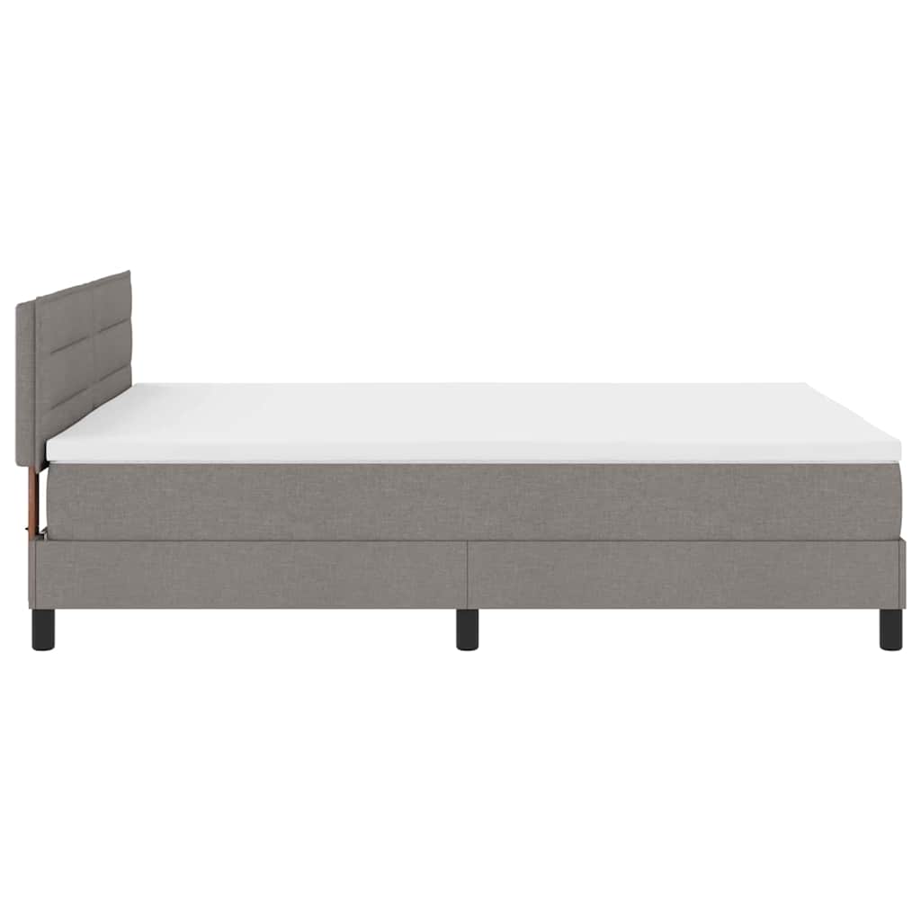 Boxspring Bed Met Matras Met Led Stof Taupe