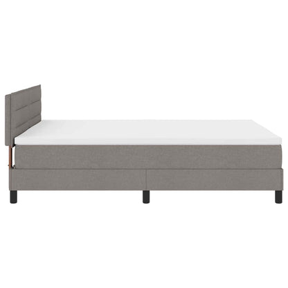 Boxspring Bed Met Matras Met Led Stof Taupe