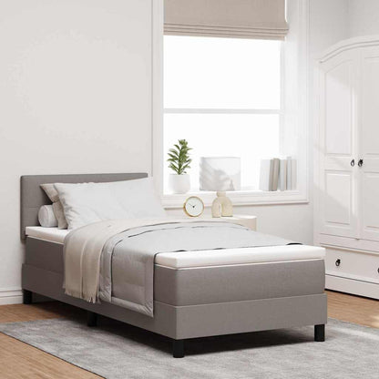Boxspring Bed Met Matras Met Led Stof Taupe