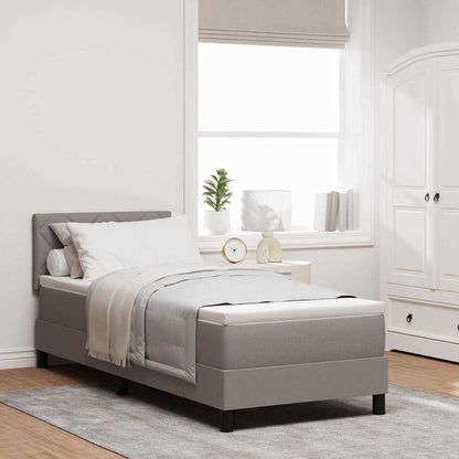 Boxspring Bed Met Matras Met Led Stof Taupe