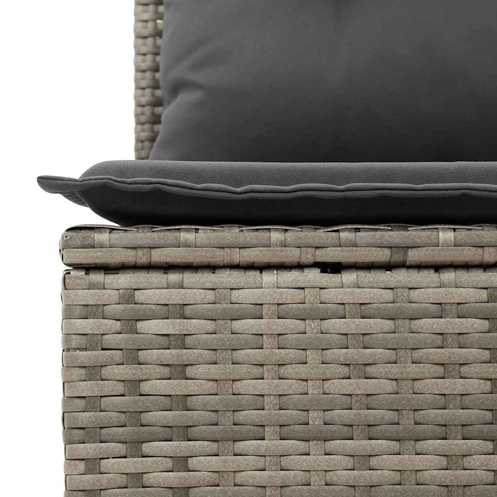 Tuinbank Set Met Kussen Met Opslag 8 Pcs Poly Rattan
