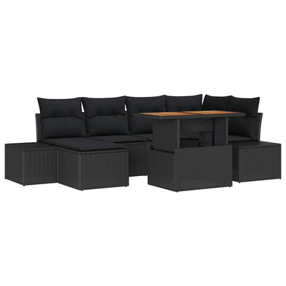 Tuinbank Set Met Opslag 7 Pcs Poly Rattan
