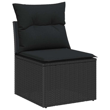 Tuinbank Set Met Opslag 7 Pcs Poly Rattan