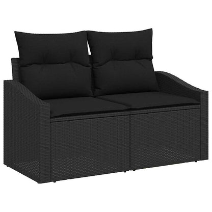 Tuinbank Set Met Kussen Met Opslag 8 Pcs Poly Rattan