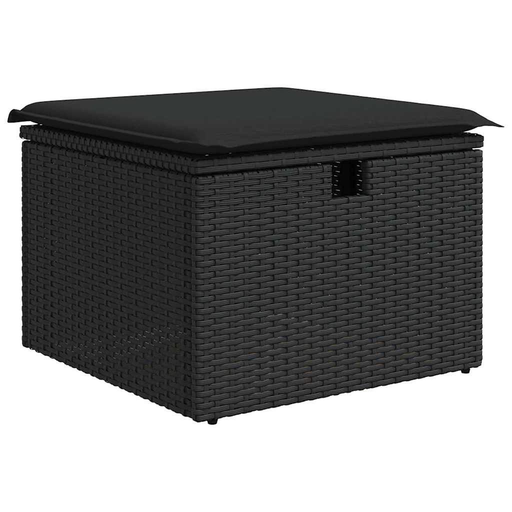 Tuinbank Set Met Kussen Met Opslag 8 Pcs Poly Rattan