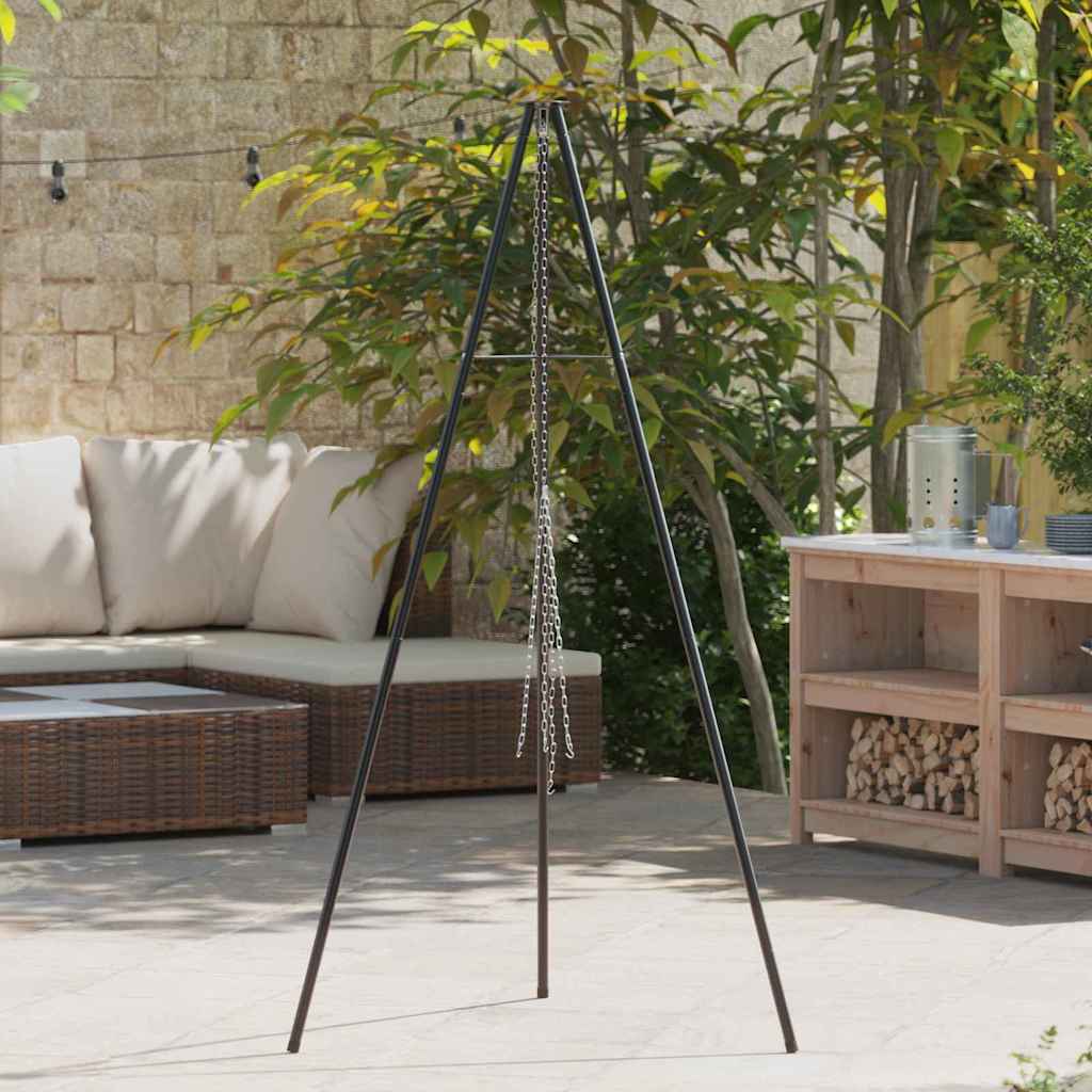 Kampvuur Tripod 3 Pcs Zwart Staal