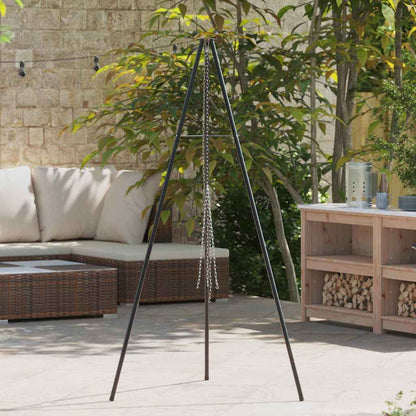 Kampvuur Tripod 3 Pcs Zwart Staal
