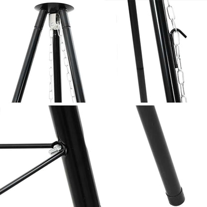 Kampvuur Tripod 3 Pcs Zwart Staal