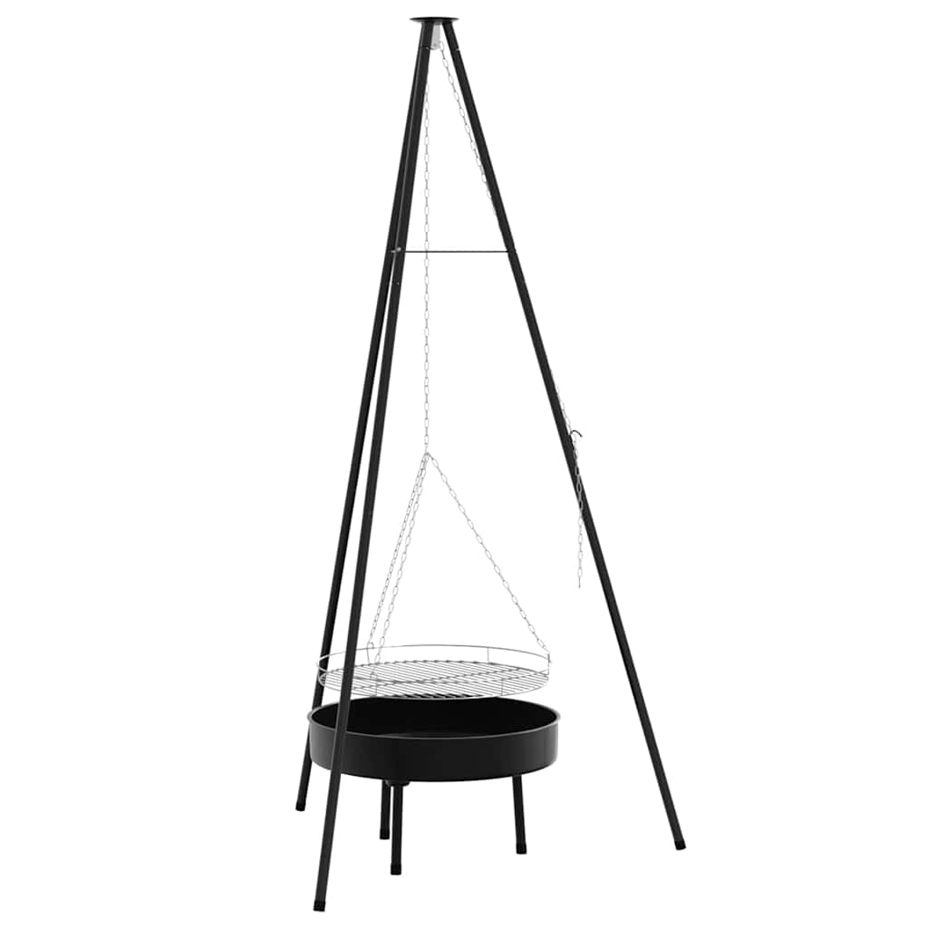 Kampvuur Tripod 3 Pcs Zwart Staal