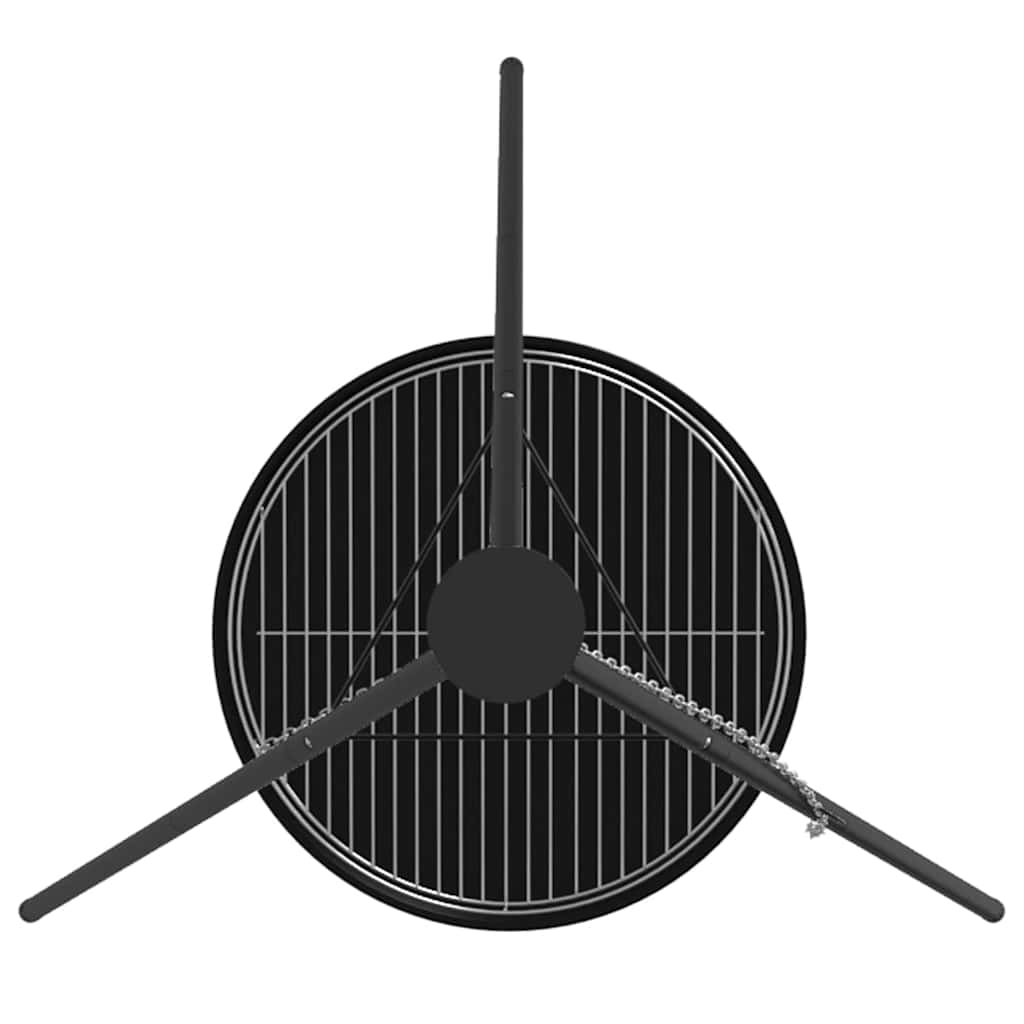 Kampvuur Tripod 3 Pcs Zwart Staal