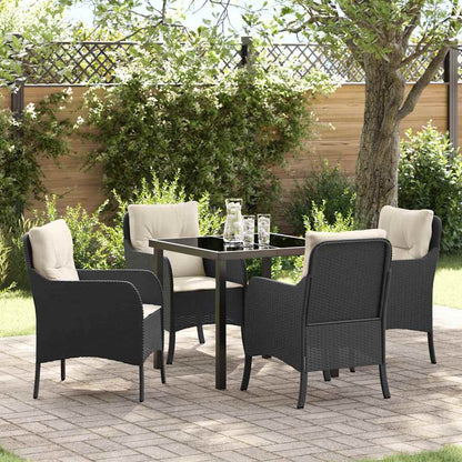 Tuin Eettafel Set Met Kussen 3 Pcs Poly Rattan