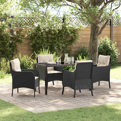 Tuin Eettafel Set Met Kussen 3 Pcs Poly Rattan
