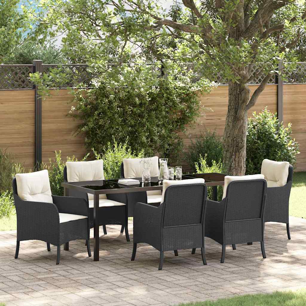 Tuin Eettafel Set Met Kussen 3 Pcs Poly Rattan