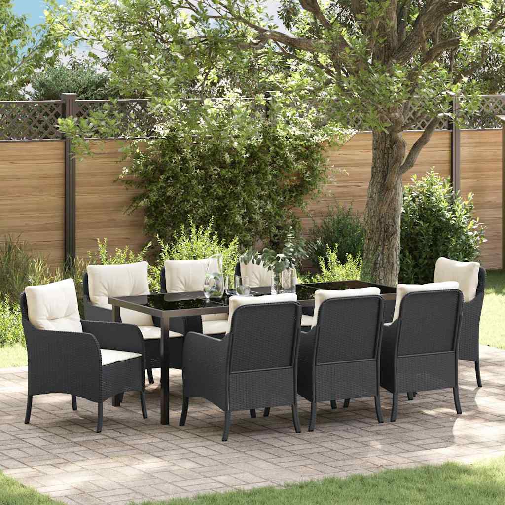 Tuin Eettafel Set Met Kussen 3 Pcs Poly Rattan