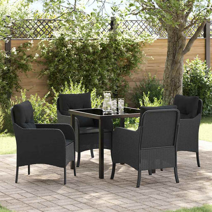 Tuin Eettafel Set Met Kussen 3 Pcs Poly Rattan