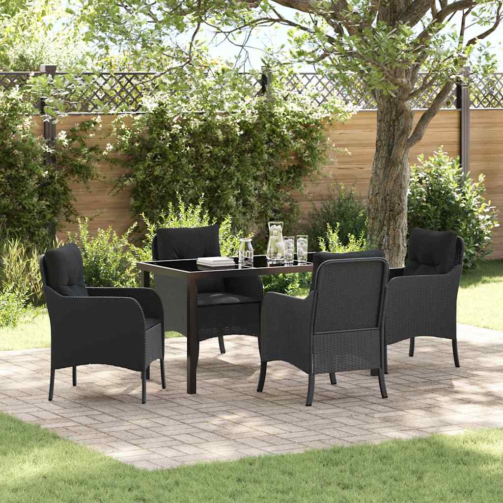 Tuin Eettafel Set Met Kussen 3 Pcs Poly Rattan
