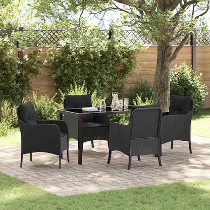 Tuin Eettafel Set Met Kussen 3 Pcs Poly Rattan