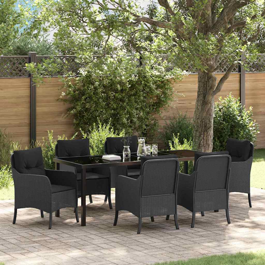 Tuin Eettafel Set Met Kussen 3 Pcs Poly Rattan
