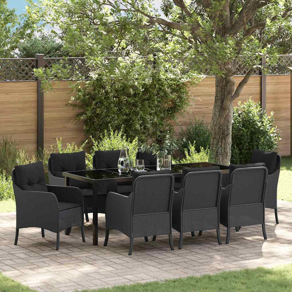 Tuin Eettafel Set Met Kussen 3 Pcs Poly Rattan