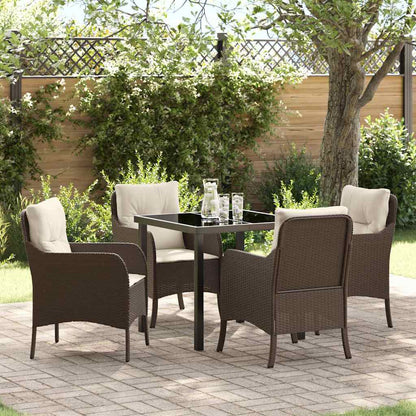 Tuin Eettafel Set Met Kussen 3 Pcs Poly Rattan