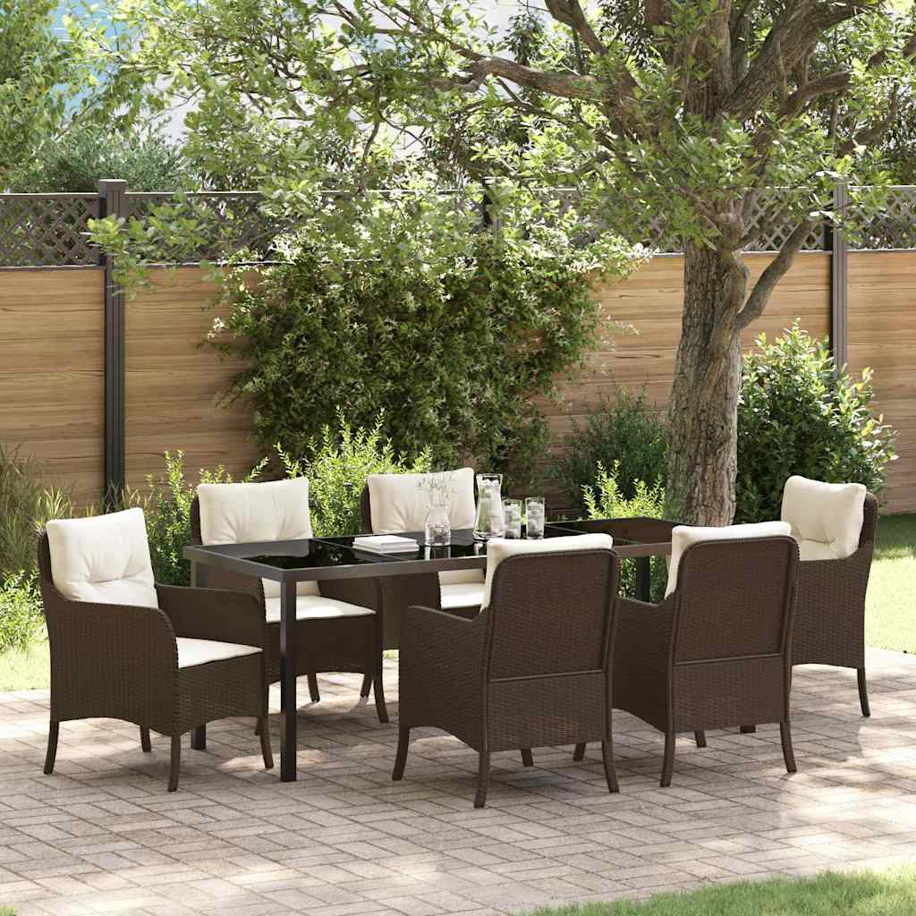 Tuin Eettafel Set Met Kussen 3 Pcs Poly Rattan