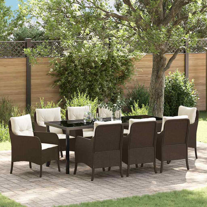 Tuin Eettafel Set Met Kussen 3 Pcs Poly Rattan