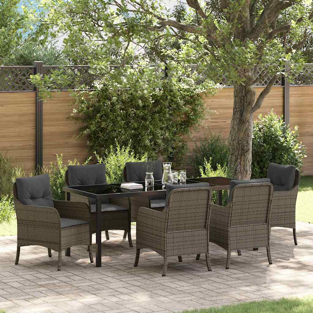 Tuin Eettafel Set Met Kussen 3 Pcs Poly Rattan