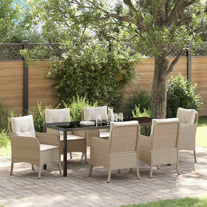 Tuin Eettafel Set Met Kussen 3 Pcs Poly Rattan