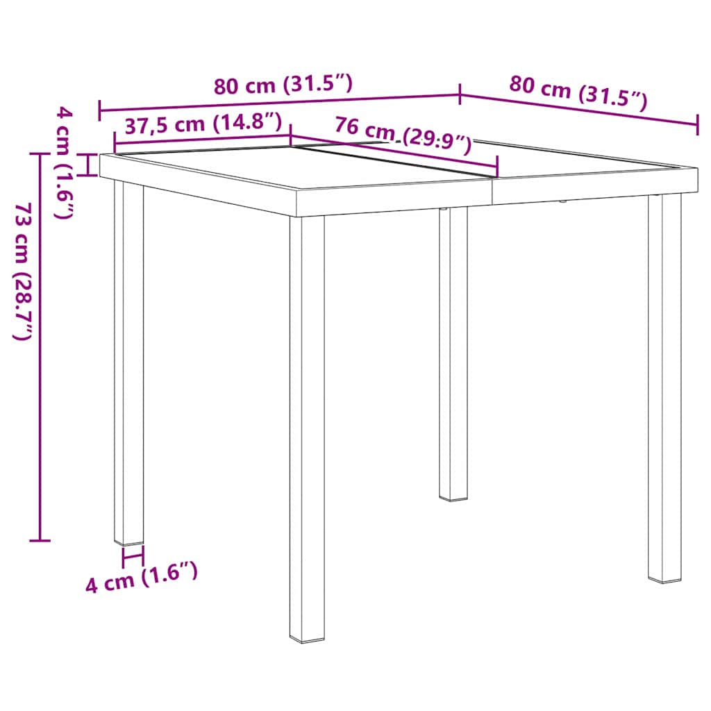 Tuin Eettafel Set Met Kussen 3 Pcs Poly Rattan