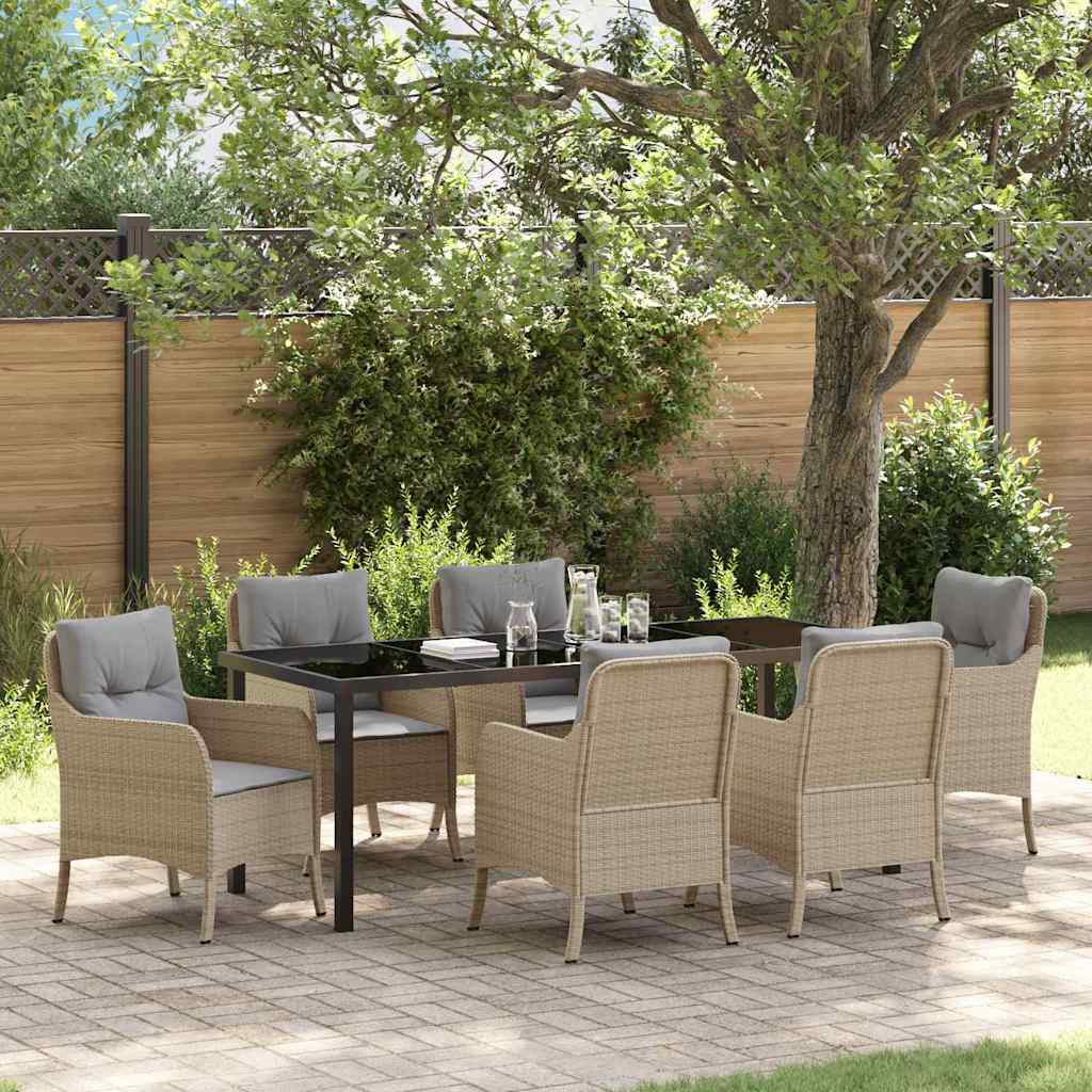 Tuin Eettafel Set Met Kussen 3 Pcs Poly Rattan