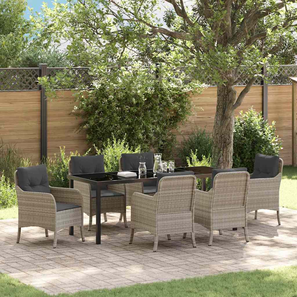 Tuin Eettafel Set Met Kussen 3 Pcs Poly Rattan