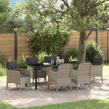 Tuin Eettafel Set Met Kussen 3 Pcs Poly Rattan