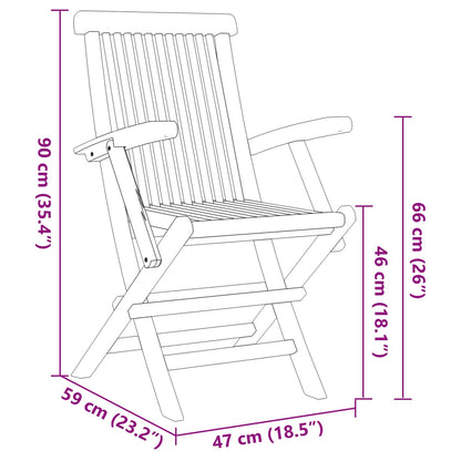 Tuin Eettafel Set 5 Pcs Bruin Massief Teakhout
