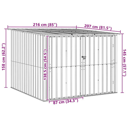 Fietsschuurtje 3 Pcs 216 X 207 X 158 Cm Metaal