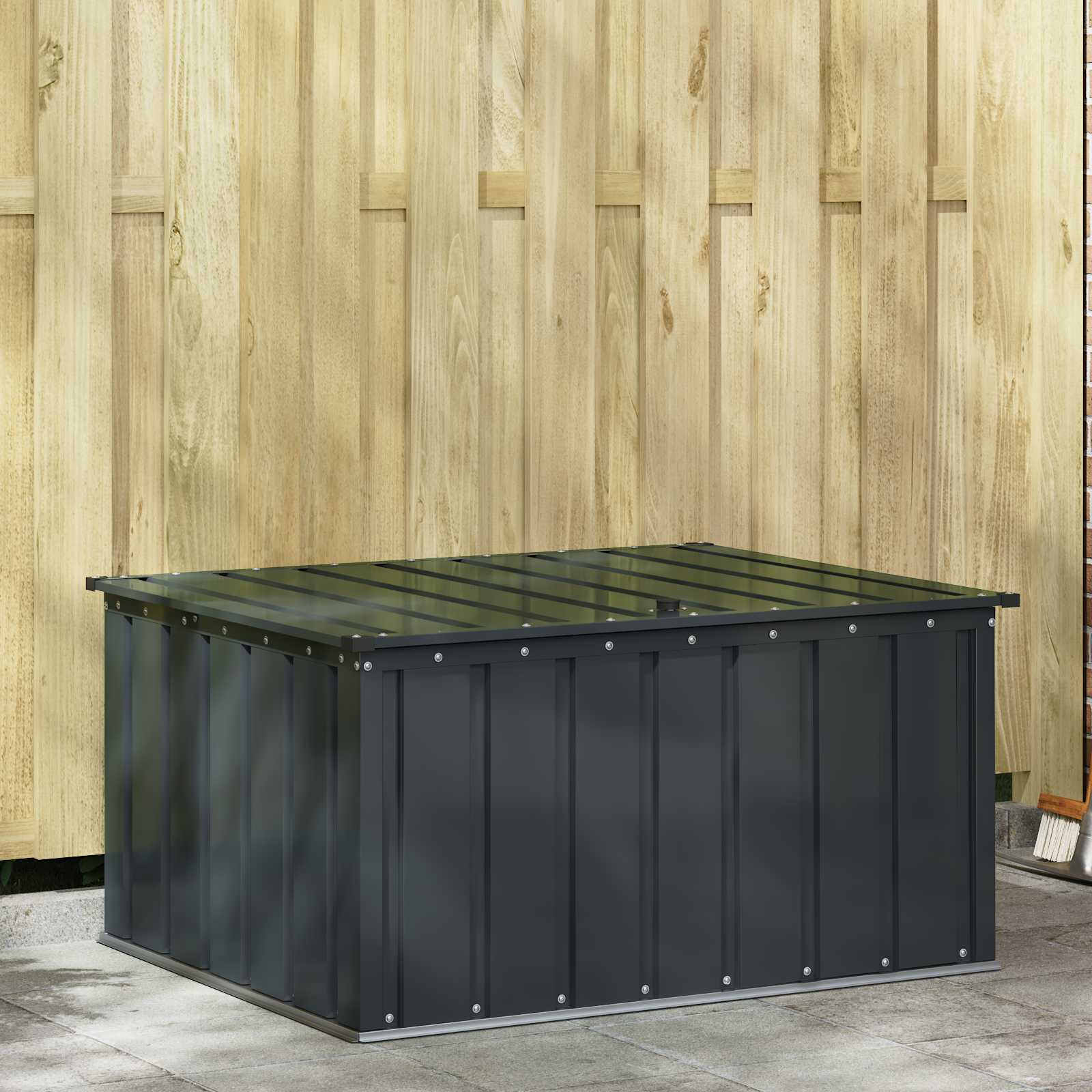 Tuinopslagdoos Zwart 101 X 56,5 X 50 Cm Staal