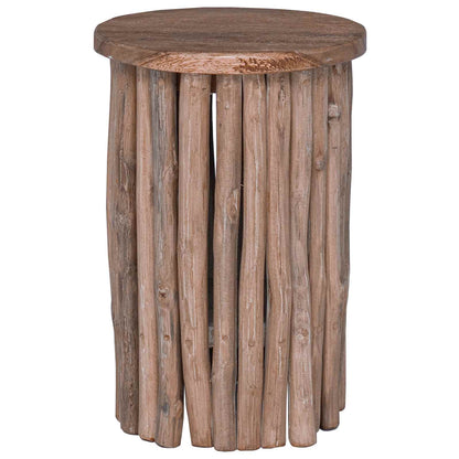 Kruk Naturel 30 X 30 X 45 Cm Massief Teakhout