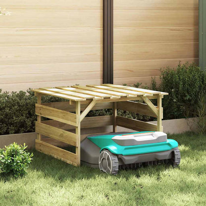 Grasmaaier Garage Bruin 84 X 80 X 56 Cm Impregneerd Grenenhout
