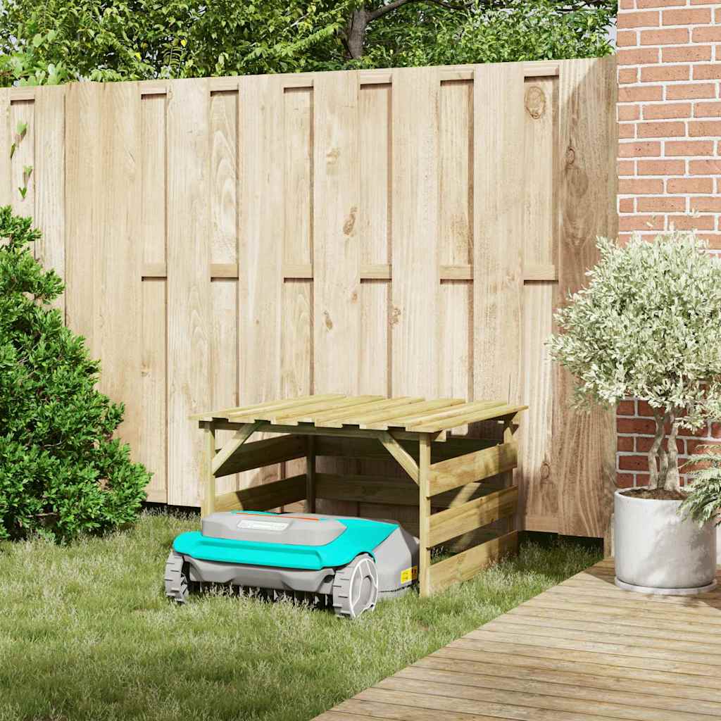 Grasmaaier Garage Bruin 84 X 80 X 56 Cm Impregneerd Grenenhout